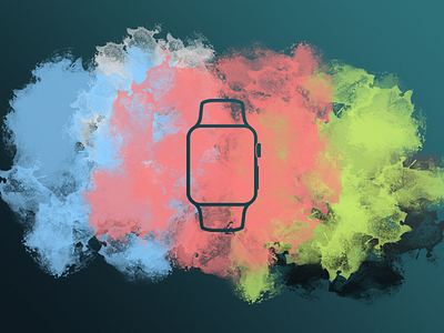 Colour apple colour photoshop sport watch