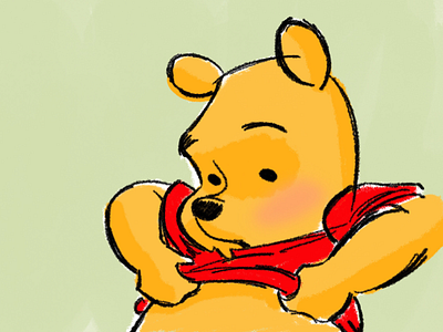 Rumbly in my Tumbly apple pencil bear disney ipad pro pooh procreate sketch steven thompson