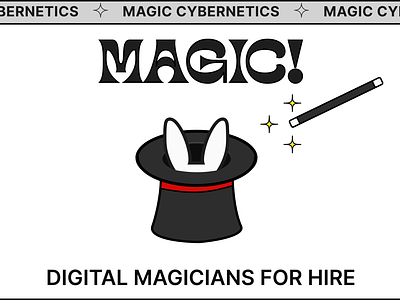 MAGIC! CYBERNETICS - Digital Magicians For Hire branding design graphic design illustration magic