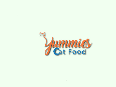 Yummy Cat Food logo cat food logo typography vector yummy