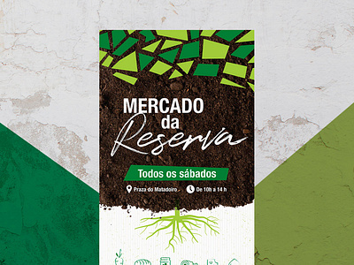Canvas and flyer "Mercado da reserva" advertising canvas graphic design