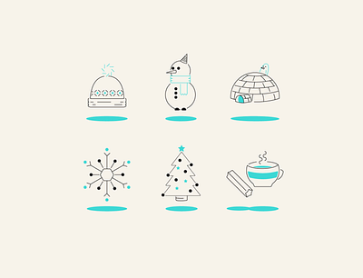 Winter Icons graphic design icon design incons vector winter icons