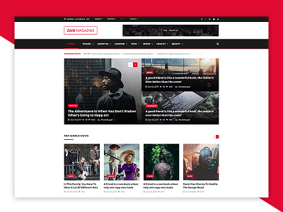 ZAIN News & Magazine PSD Template