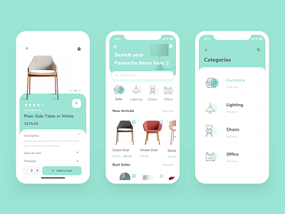 Sota - Furniture Ecommerce Ui Kit app design ecommerce ui kit furniture app ui kit