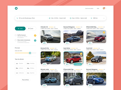 Search results car design desktop figma form search ui webdesign