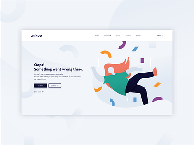 Unikoo 404 abstract branding colorful design illustration ui ux vector