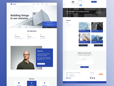 Responsive/Components Landing Page - Construction Company