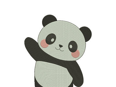 Panda embroidery design