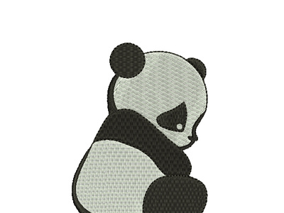 Panda embroidery design