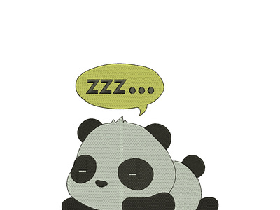 Panda embroidery design