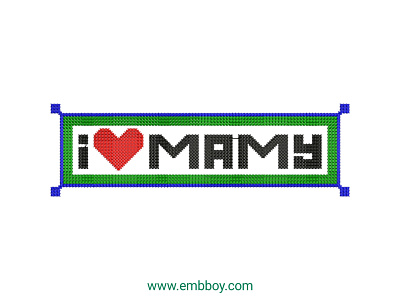 i love mamy embroidery design dst emb embroidery embroidery design embroidery designs pes