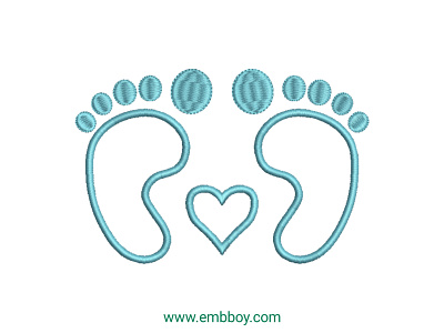 Baby Feet Embroidery Design dst emb embroidery embroidery design embroidery designs pes