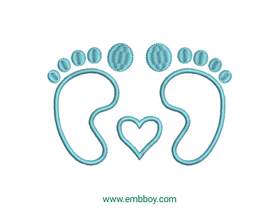 Baby Feet Embroidery Design