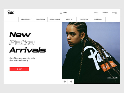 E-ccomerce redesign Patta