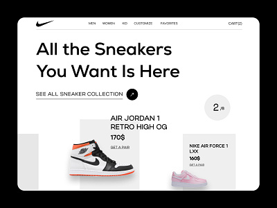 Nike-shot / E-commerce branding design mobile ui ux uxui web