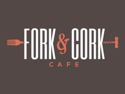 Fork + Cork Logo branding logo