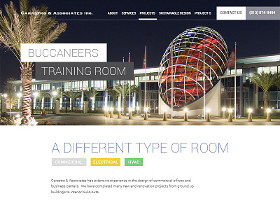 Carastro & Associates buccaneers electric engineering football nfl room ui web design