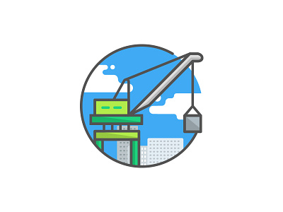 Building/Construction Icon building construction flat icon illustration line mono simple