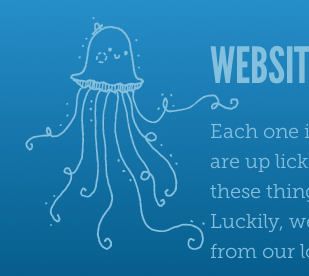 Jelly says hi! archer hand drawn illustration jellyfish league gothic