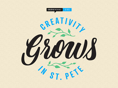 Creativity Grows in St. Pete creativemornings illustration lettering