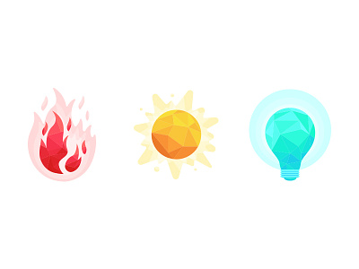 Icons for rebrand geometric icons illustration