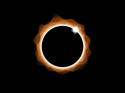 Totality eclipse illustration minimal moon solar space sun totality