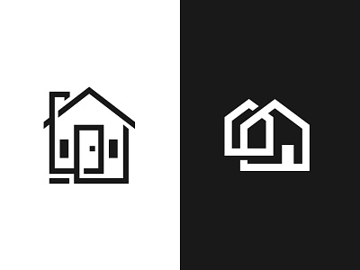 House Logo Marks geometry home house logo marks minimal mono