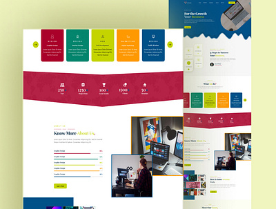 It Marketing brochure design graphic design illustration web design