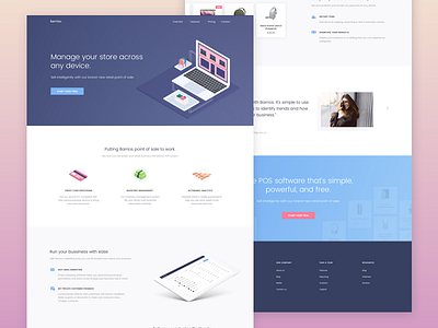 Barrios Landing Page clean cta features illustration isometric landing page testimonial web