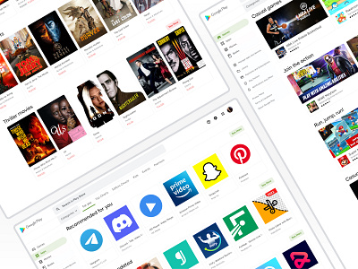 Google Play UI Redesign #1 application design goog store uidesign ux web design website