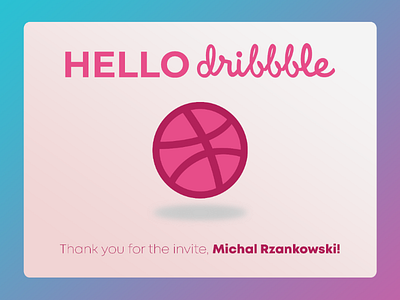 Hello Dribbble! adobe photoshop