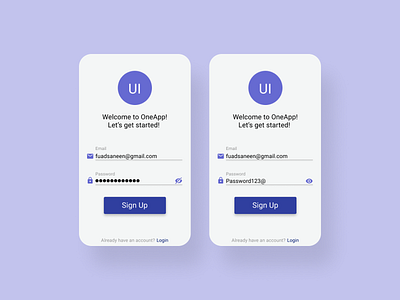 Daily UI #001 : Sign Up Page adobe app design flat login login design login page login screen sign in signup ui ux vector