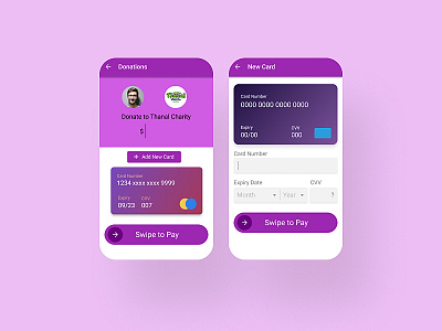 Daily UI #002 : Payment Gateway adobe app card card design charity design payment payment app payment form payment method