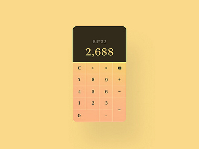 Daily UI #04 : Calculator