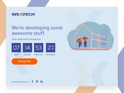 Daily UI #014 : Countdown Timer construction countdown countdowntimer design illustration timer ui ux uxdesign web web design website website design