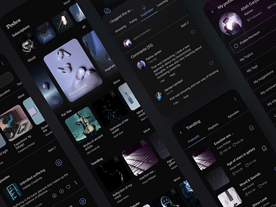 Podex, A Podcast Mobile App app app design appdesign dark darkmode design figma mobileapp podcast podcastapp productdesign ui uidesign uiux ux uxdesign