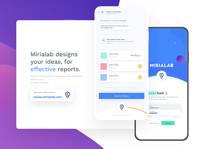 Join Mirialab Beta Tests app artificialintelligence assistant branding conversational ui design ui web design