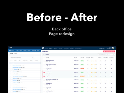 Back office - Redesign