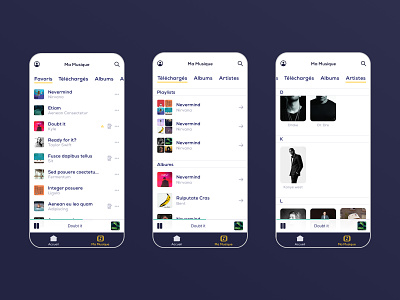 La Poste Music - Music streaming app app app design application library music music app ui