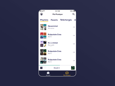 Library - Music streaming app app app design application library music music app ui