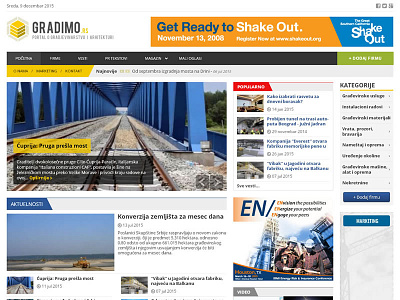 Magazine gradimo.rs architecture construction joomla magazine web design