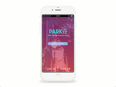 Parkez animatedgif appdesign gif interface motion parking principle sketch ui uichallange ux uxdesigner