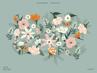 Alice & Flowers book buenos aires cosgaya editorial fadu flowers flowers illustration gabriele green illustration letters magazine orange pattern pink shapes typography uba vector