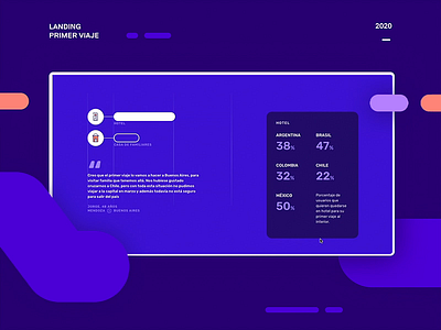 Landing Primer Viaje argentina buenos aires dashboard despegar graphics ilustration ilustrator interface landing numbers research scroll travel website
