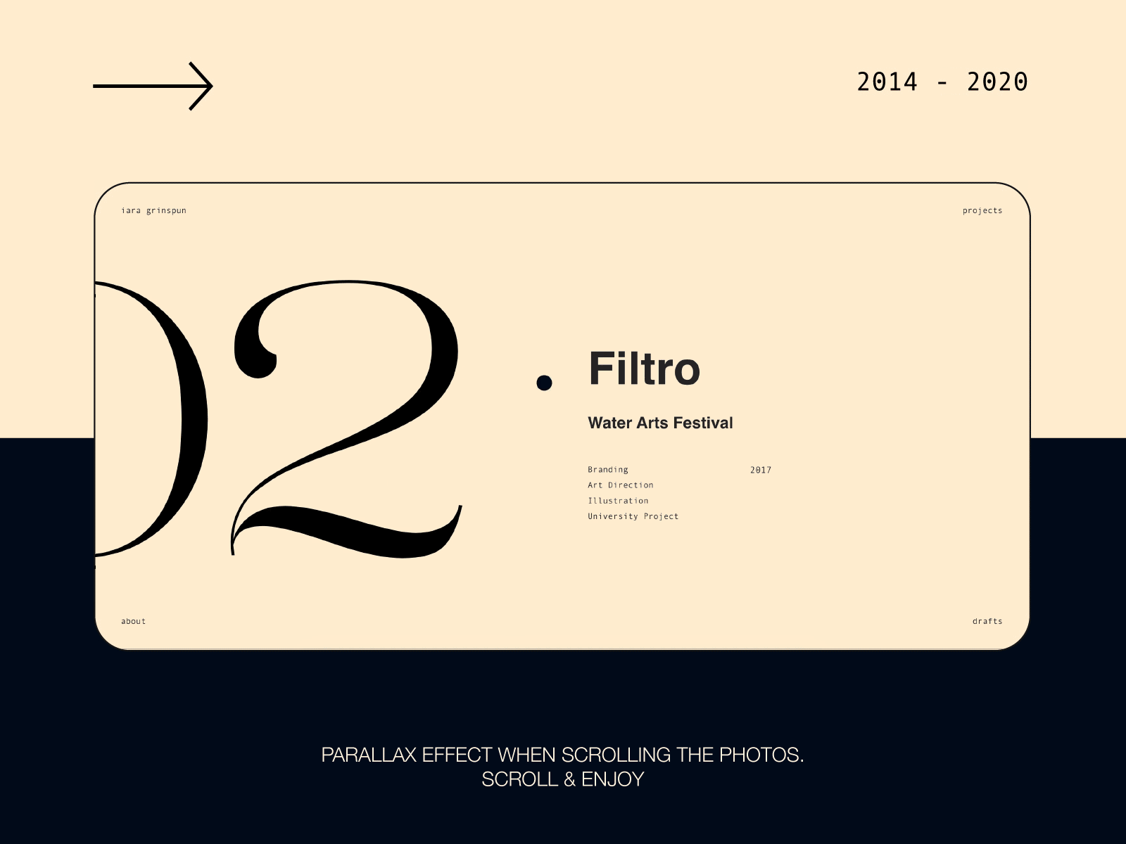 Portfolio Website By Iara Grinspun On Dribbble