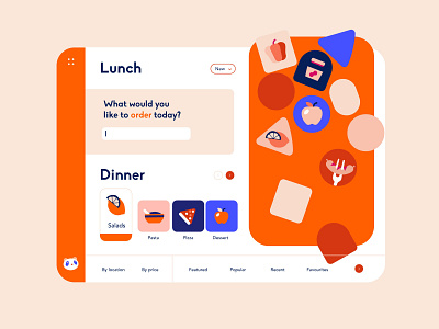 Web App - Delivery App Concept buenos aires colors delivery delivery app dropdown food fun illustraion lunch menu navigation order screen slider ui ux