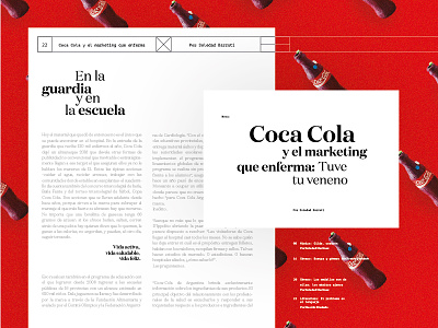 Magazine Concept coke desing editorial gradient layout magazine marketing shapes typography
