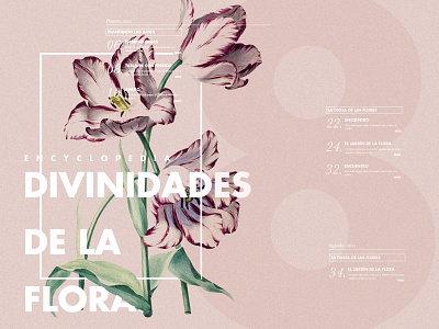 Flowers Encyclopedia book collection design editorial fashion flowers magazine pink print story stripes