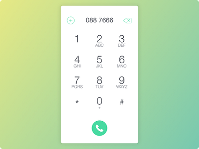 Day 003 - Dial Pad 100days card dialpad interface iphone ui
