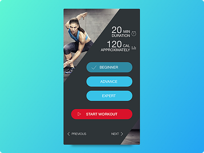 Day 008 - Fitness Card 100days card fitness interface iphone ui workout